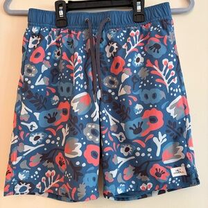 O'Neill Boys Stretch Blue Swim Trunks with Undershorts, size M